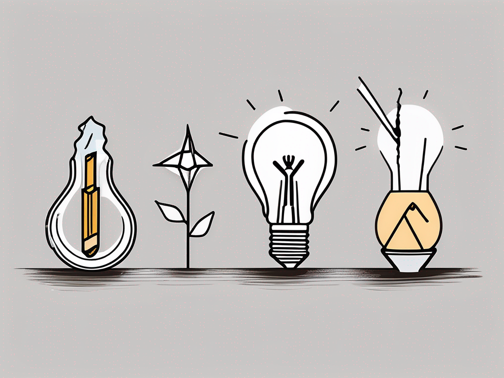 Three symbolic icons representing common teacher weaknesses such as a broken pencil (representing lack of preparation)