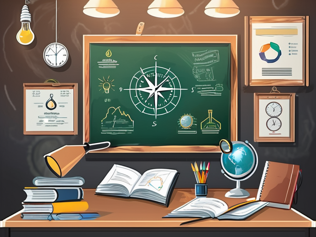 A prestigious school building in thailand with an apple on a stack of books in the foreground