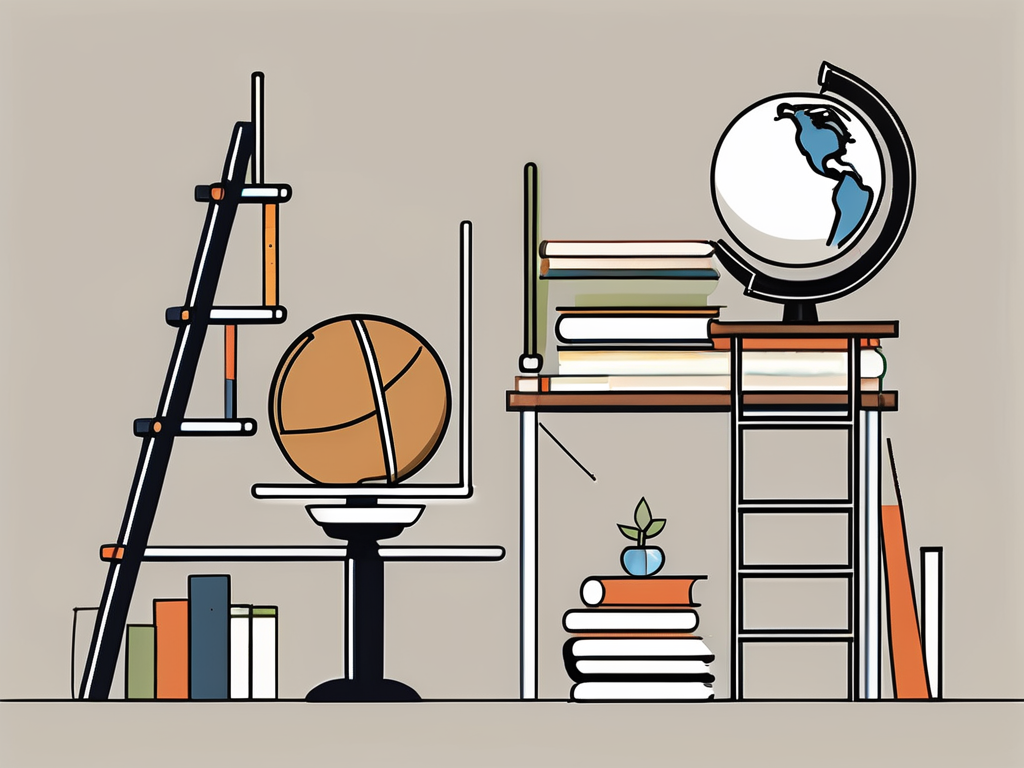 A classroom setting with various teaching tools