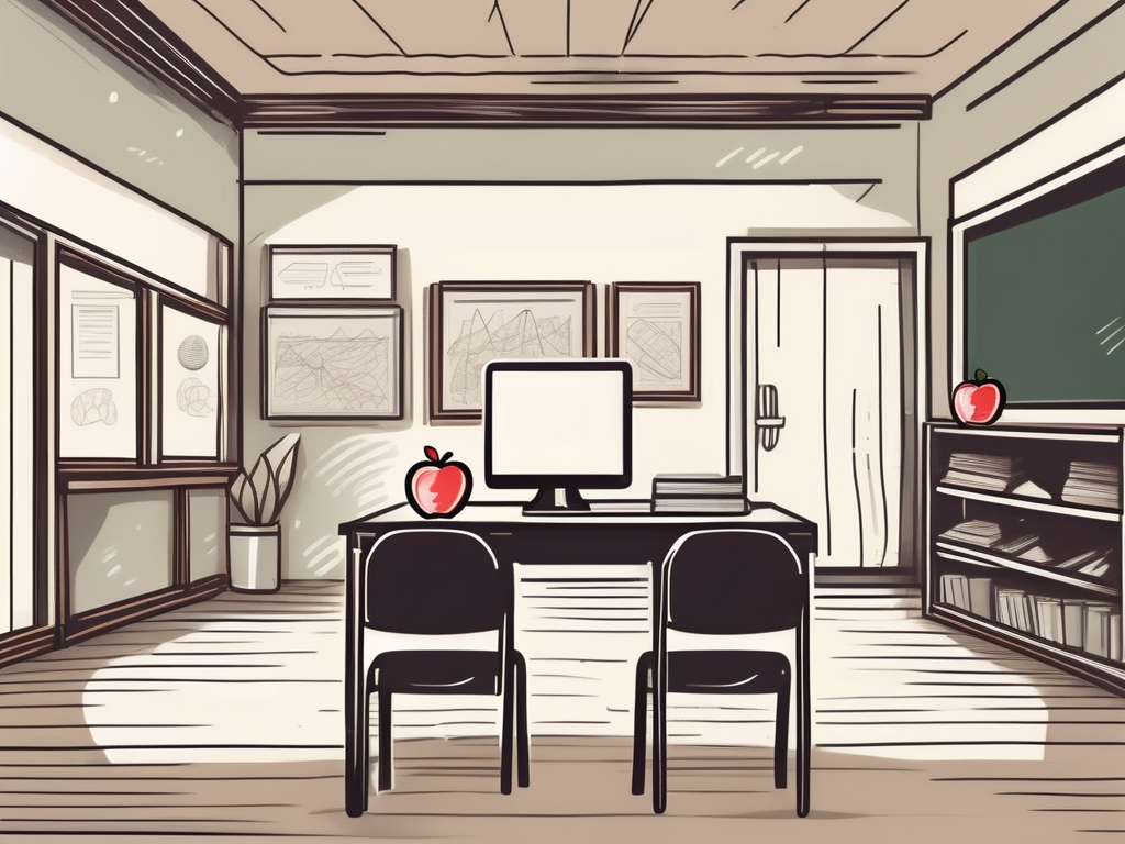 A classroom setting with thai cultural elements