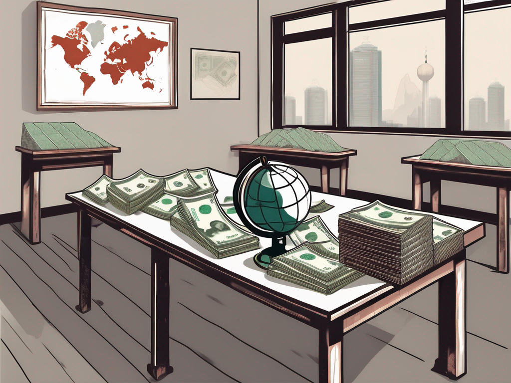 A crowded classroom with numerous desks and chairs