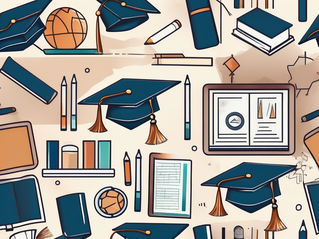 A classroom setting in malaysia with various educational tools and symbols representing bilingual education