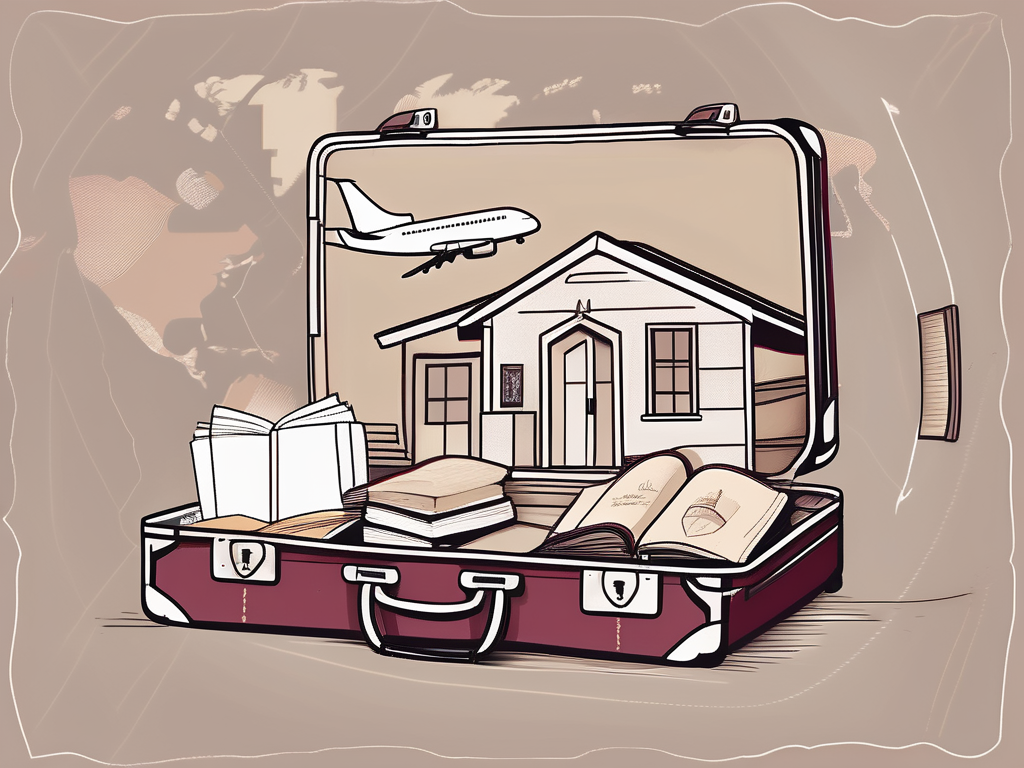 A suitcase filled with teaching materials