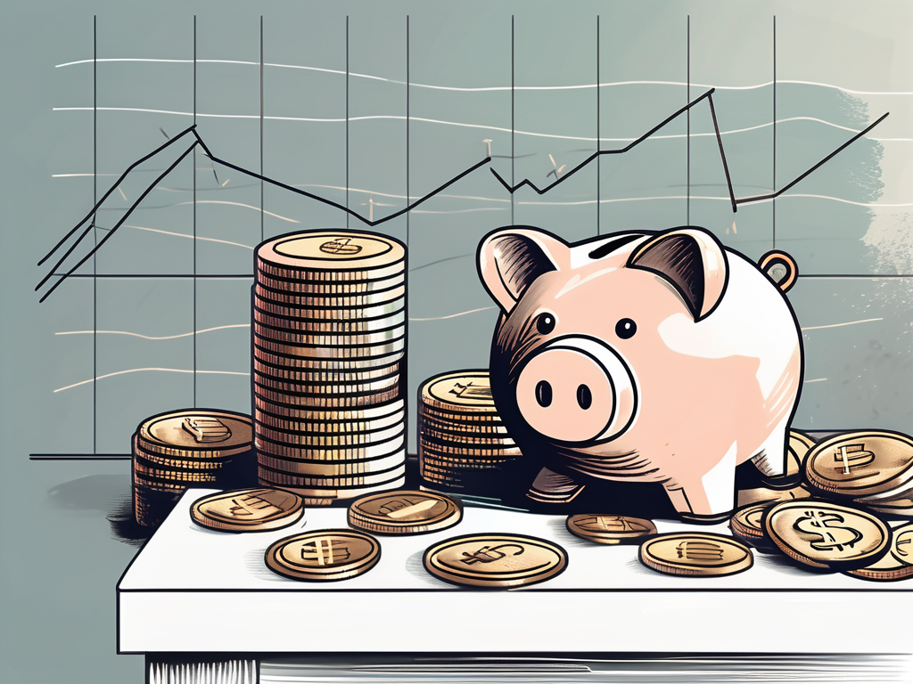 A classroom setting with a symbolic representation of money