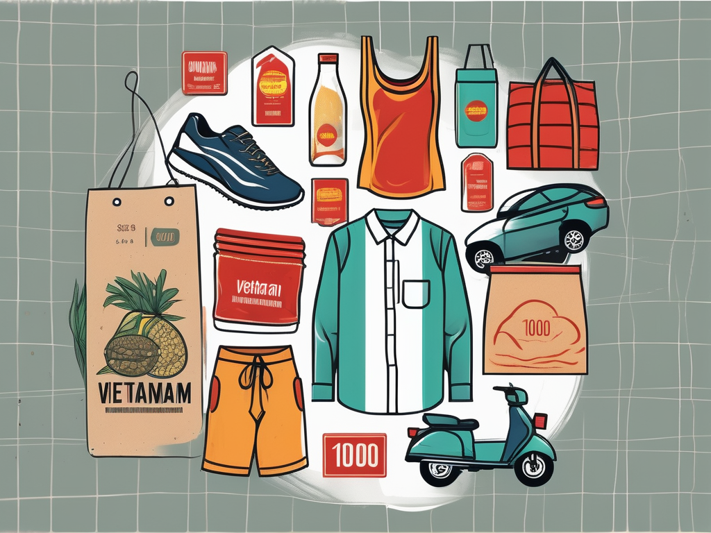 Various items commonly purchased in vietnam