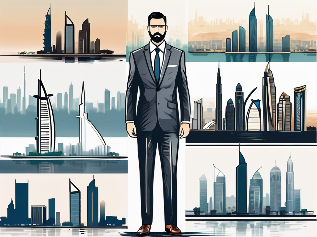 Various professional attire items such as a suit