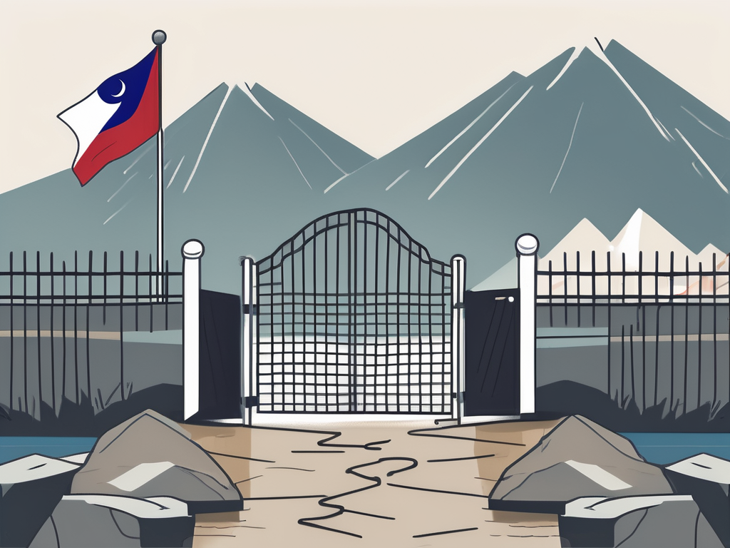 A schoolhouse with a malaysian flag