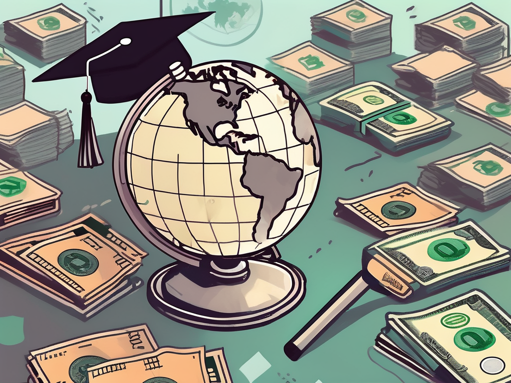 A classroom setting with a globe highlighting vietnam