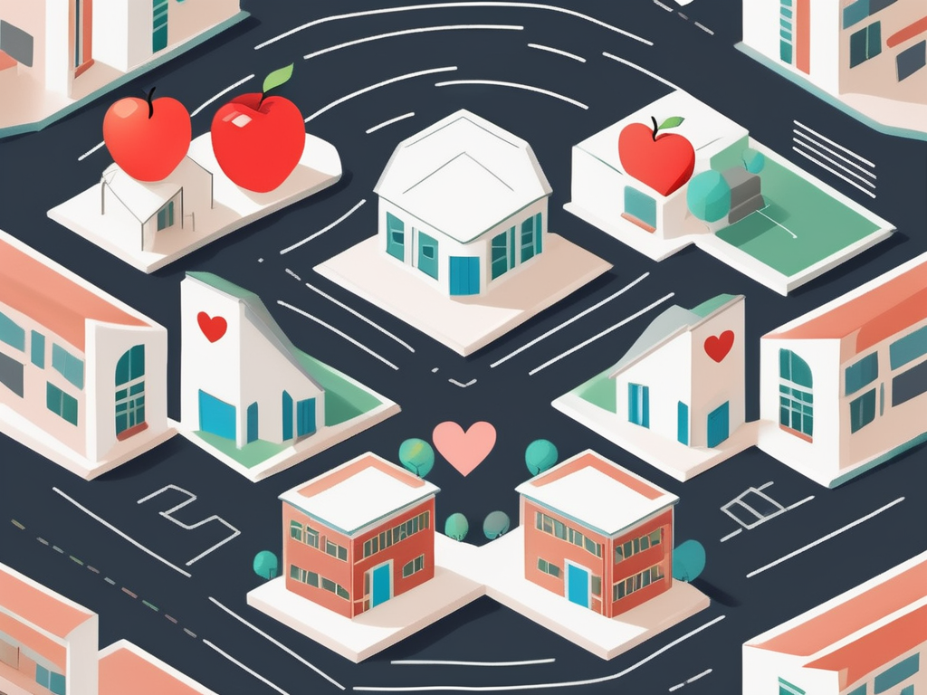 Two school buildings side by side