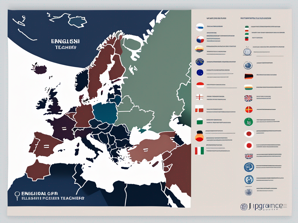 A map of europe highlighting the countries that require english teachers for the ipgce course and international teaching