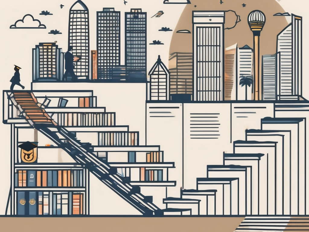 A symbolic ladder with 11 steps