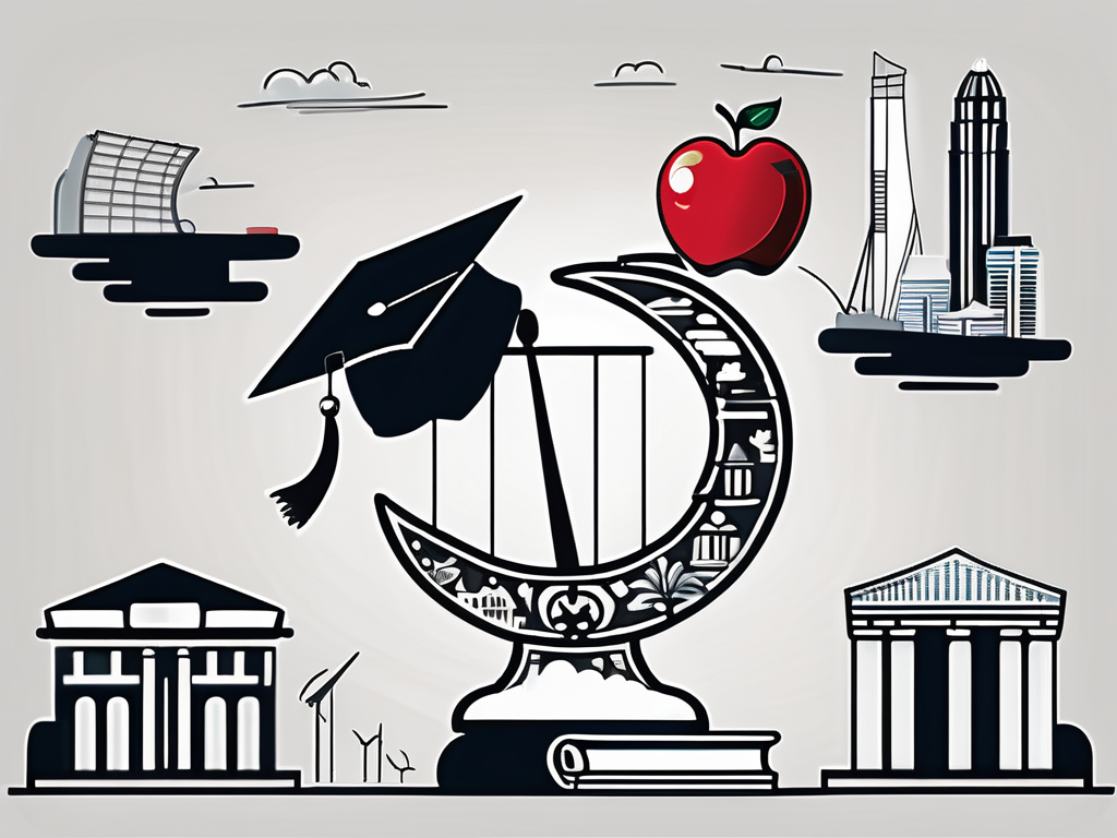 A laptop displaying an online education platform