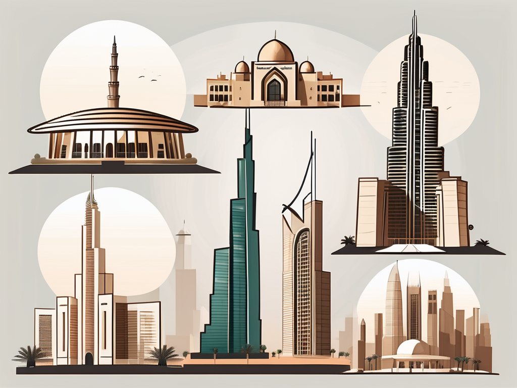 A globe surrounded by various symbols of education like books