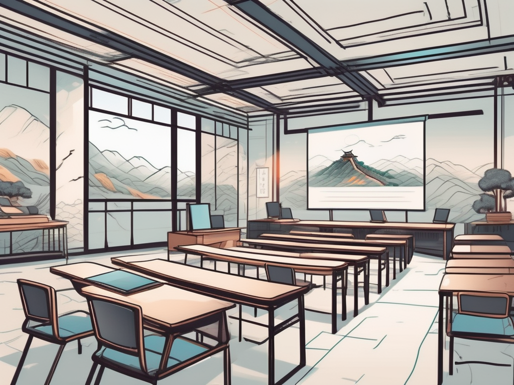 A modern classroom filled with advanced technology