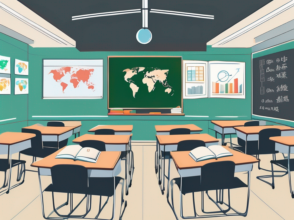 A vibrant classroom setting in hong kong