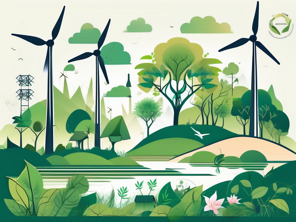 A lush thai landscape featuring diverse flora and fauna