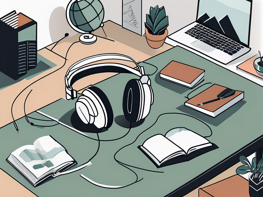 A classroom setting in singapore with various teaching aids such as headphones