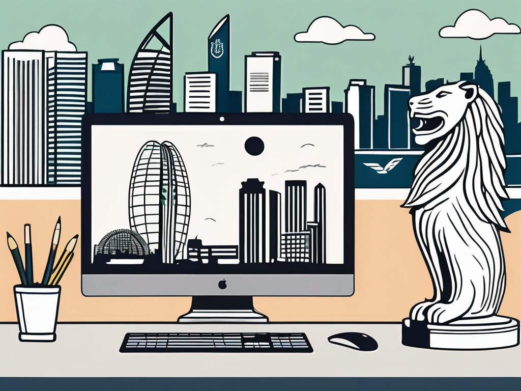 A laptop with a digital globe on the screen