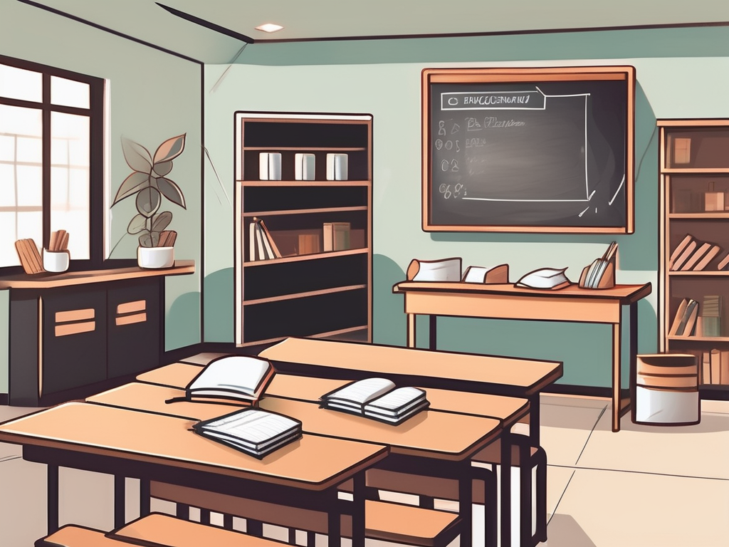 A classroom setting in thailand with teaching aids