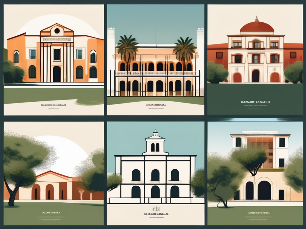 Five different school buildings