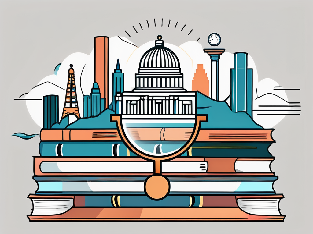 A symbolic hurdle track with five hurdles