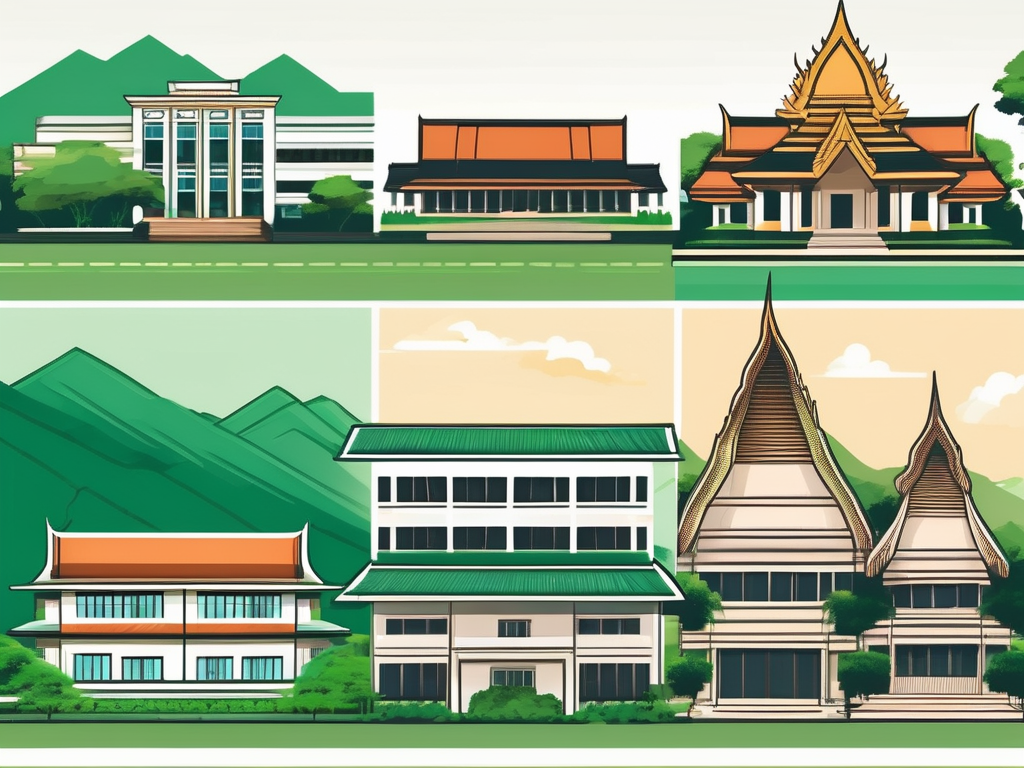 Five different school buildings