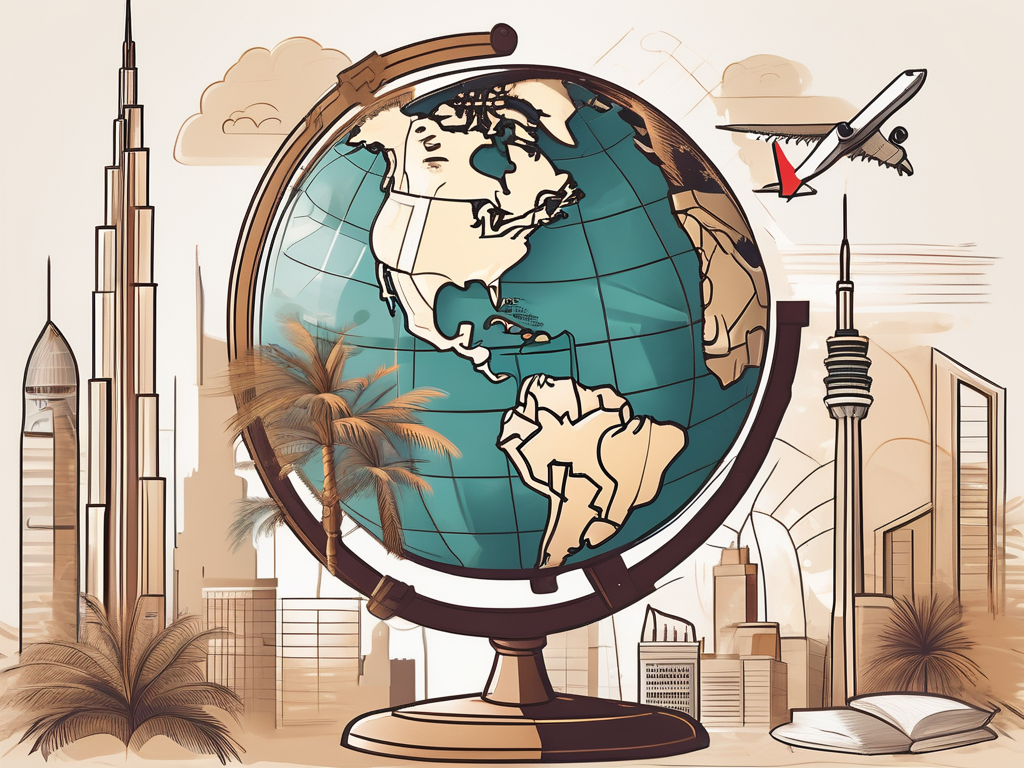 A globe with a key in it