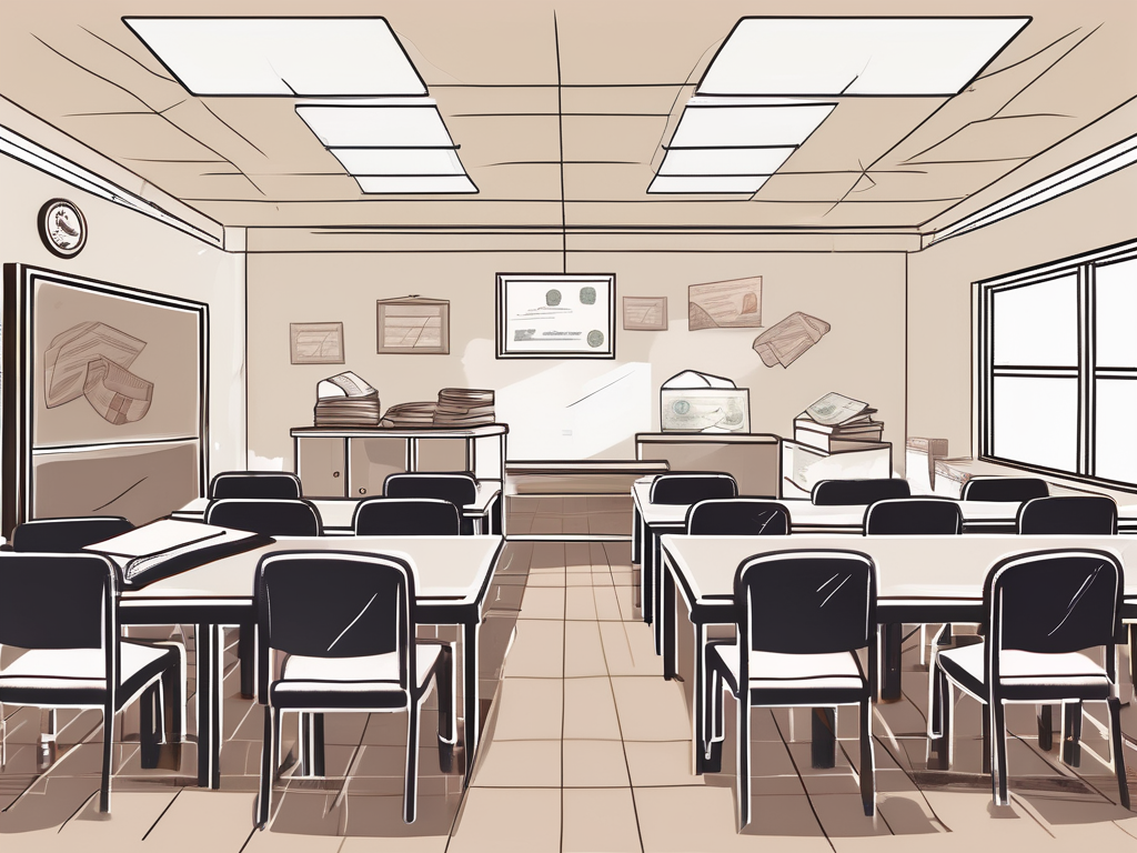 A classroom setting in dubai with educational resources