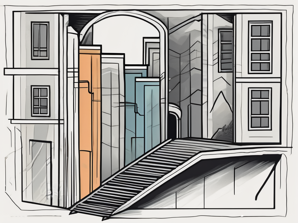 Various symbolic barriers like a closed book