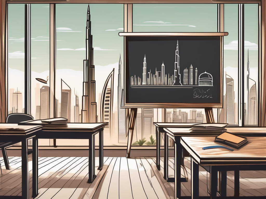 A classroom scene in dubai