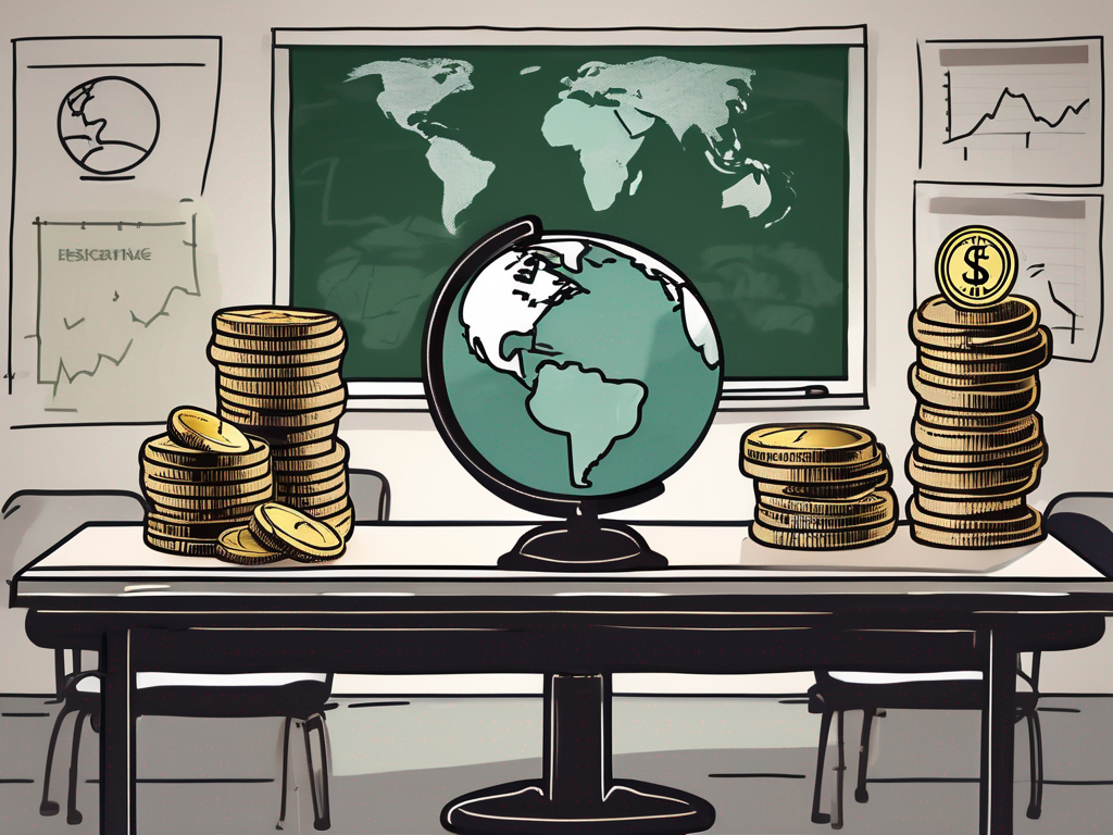 A classroom setting in singapore with a chalkboard