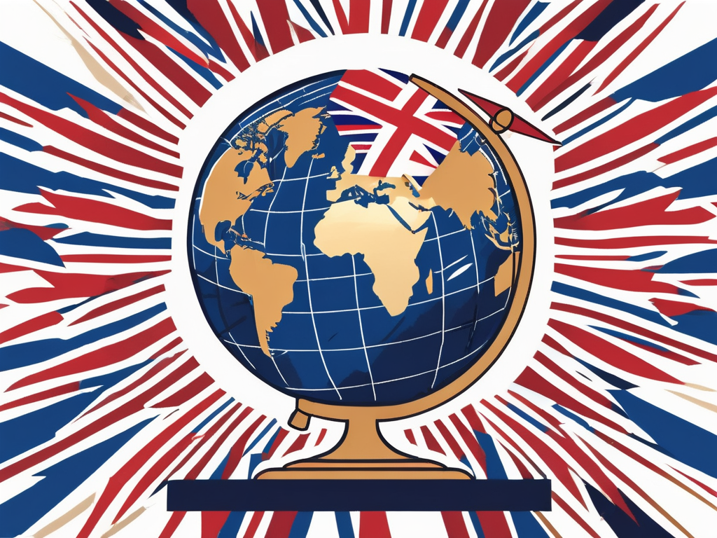 A globe focused on the uk