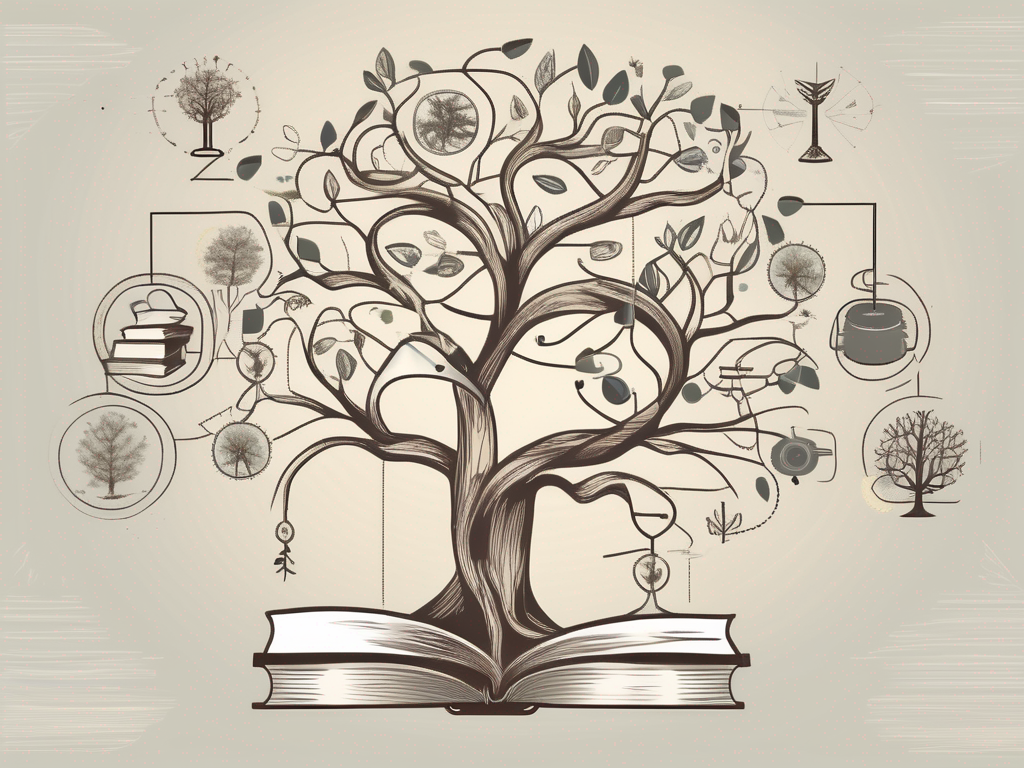 A tree with eight branches