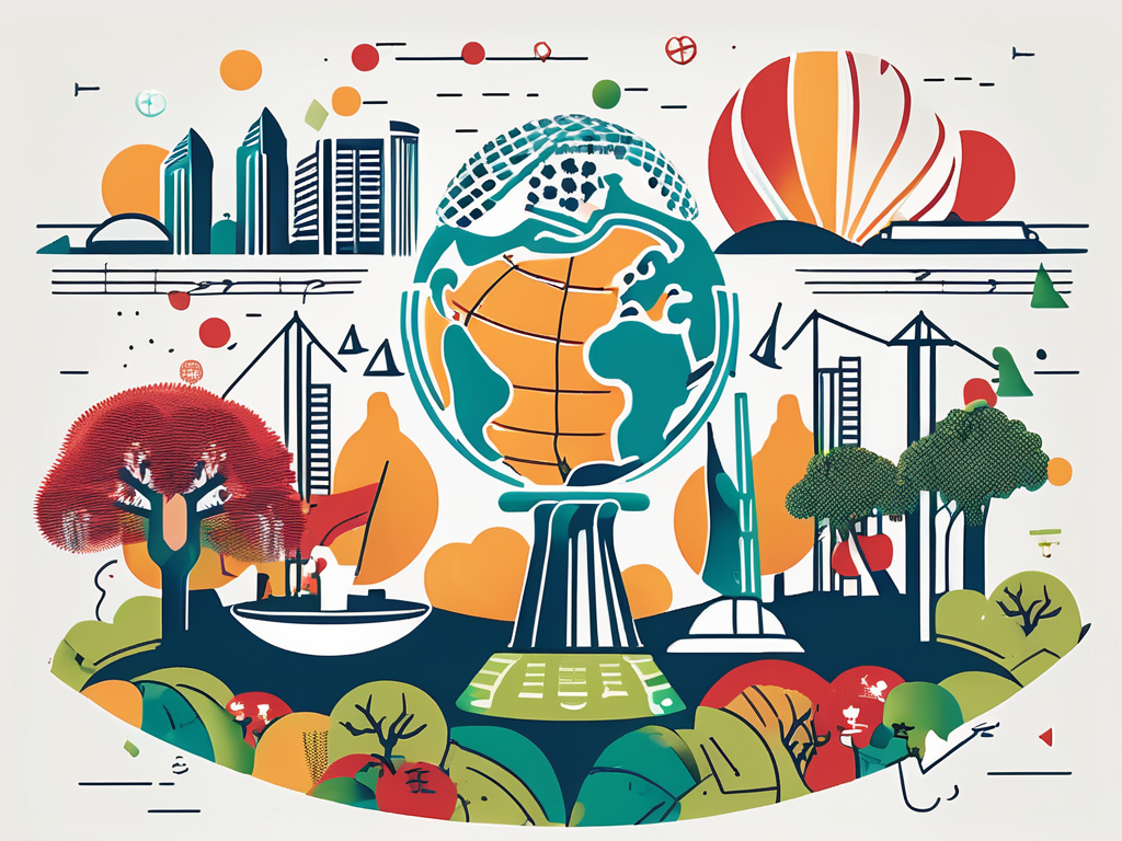 Various symbolic elements of singapore