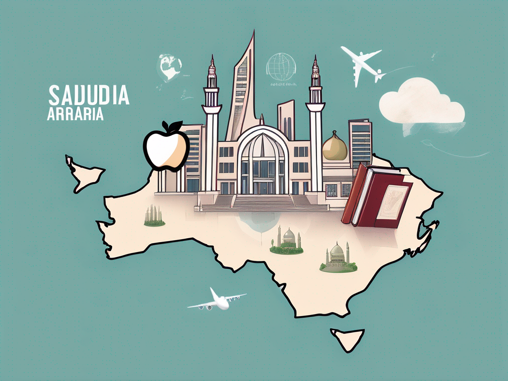 A global map pinpointing saudi arabia