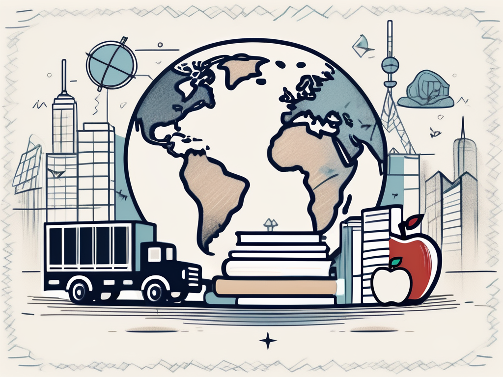 A globe focused on china