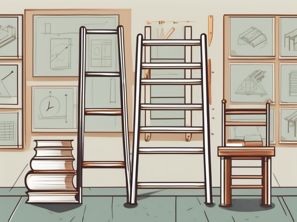 A ladder with ten rungs