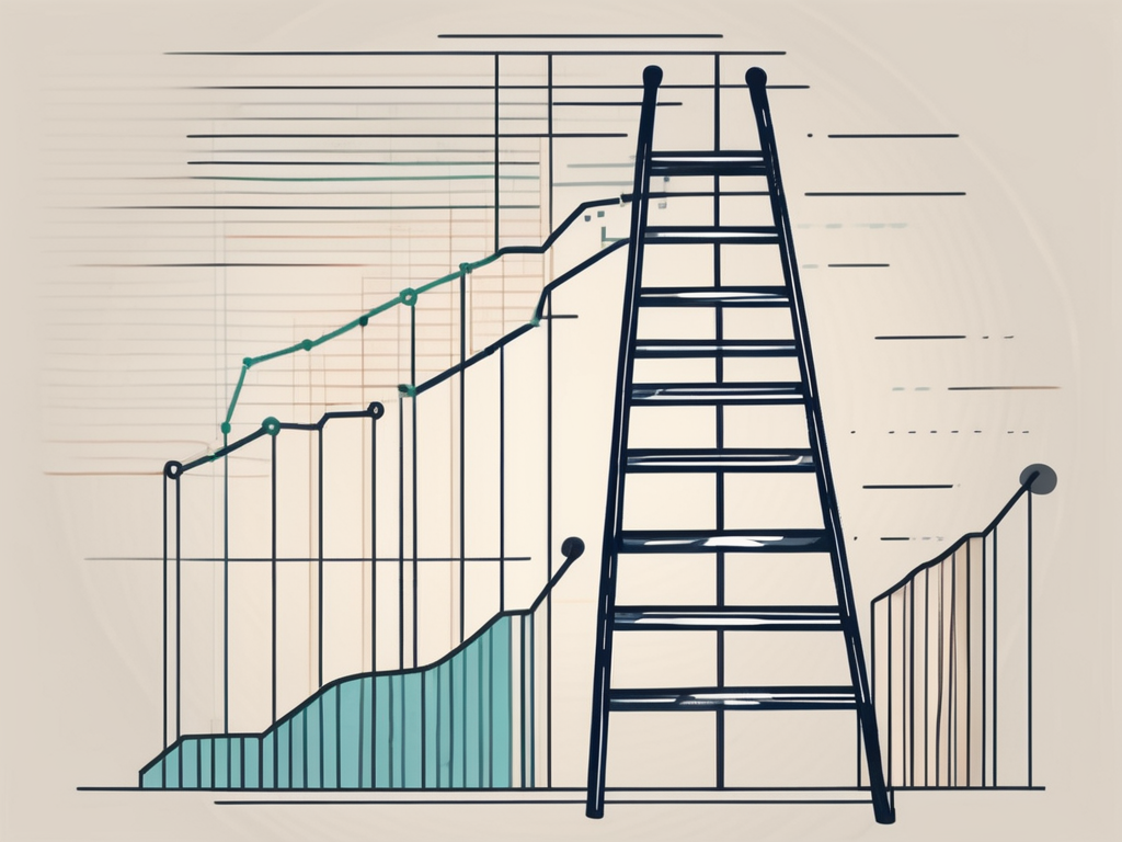 A ladder with nine rungs