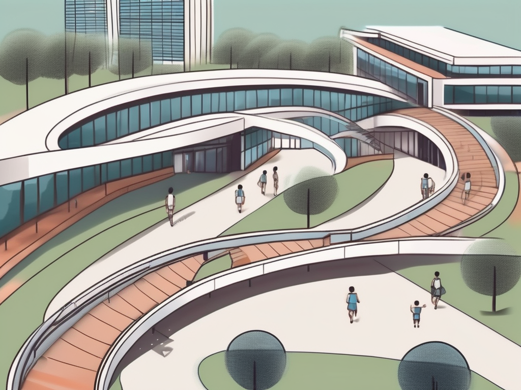 A singaporean school building with a long