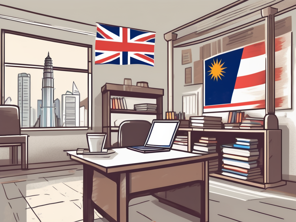 A classroom setting with a globe