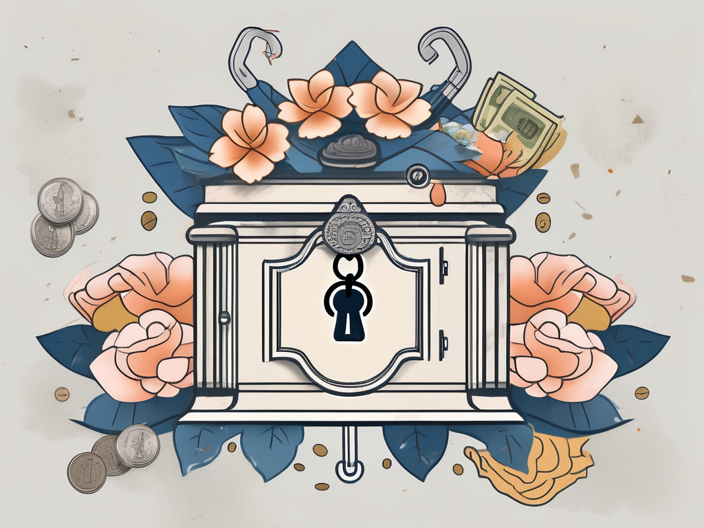 A symbolic lock being opened with a key