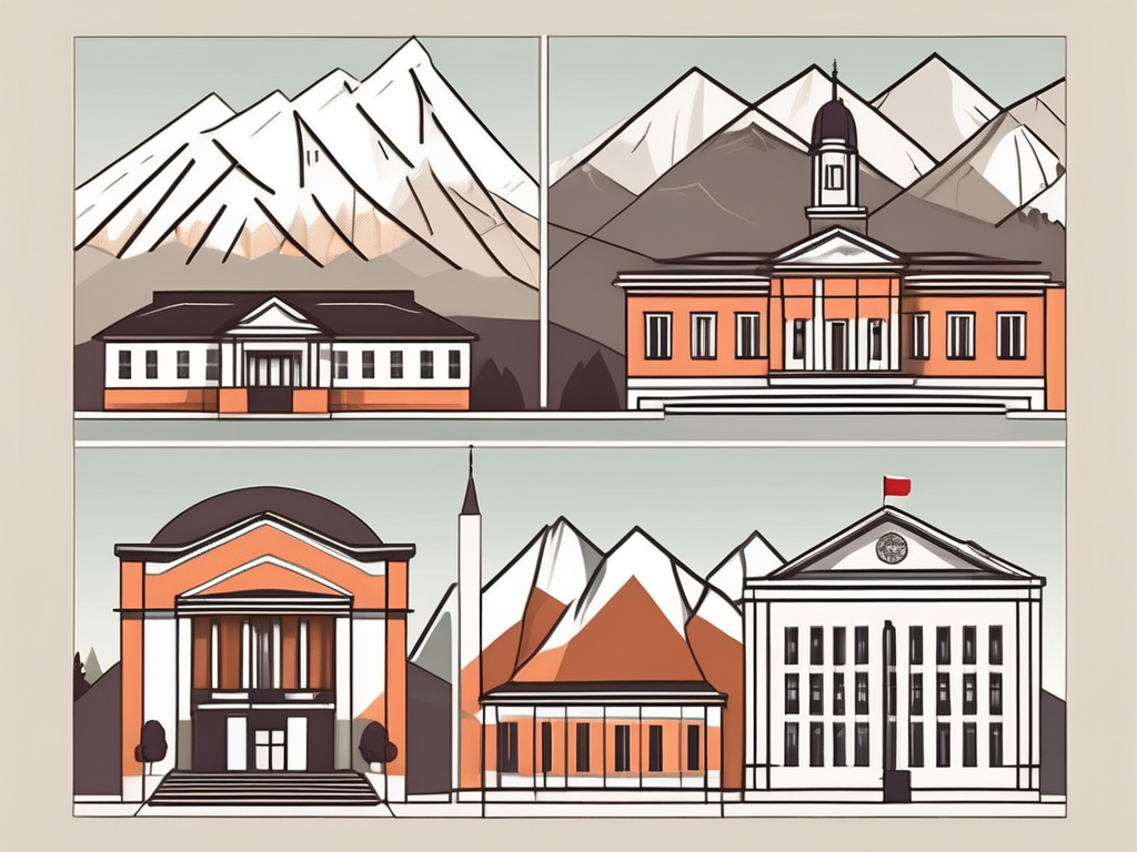 Five different school buildings