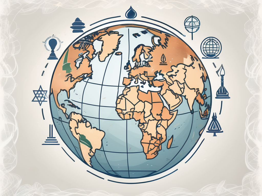 A globe with thailand highlighted