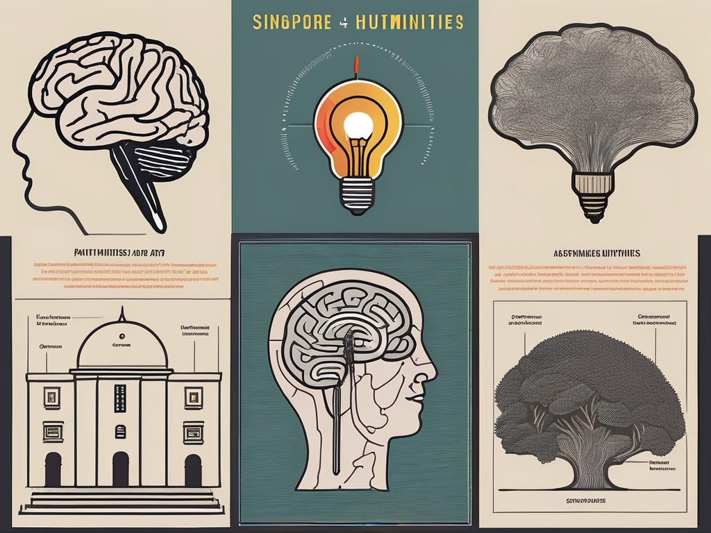 Four distinct sections representing different approaches to arts and humanities