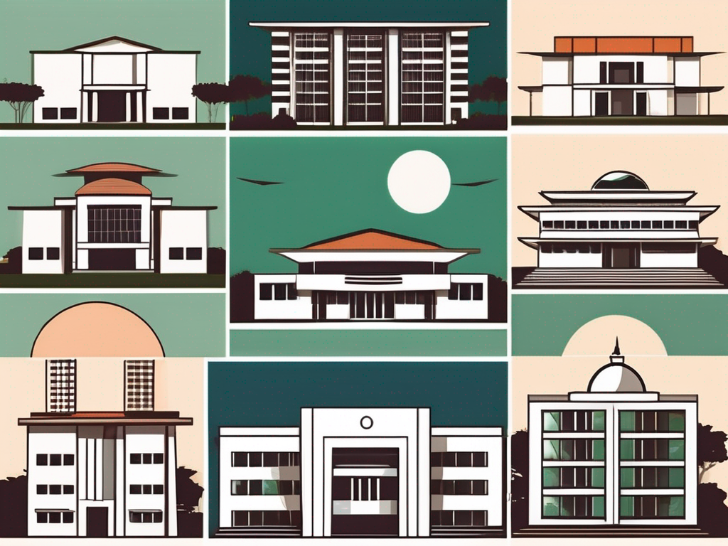 Five different school buildings