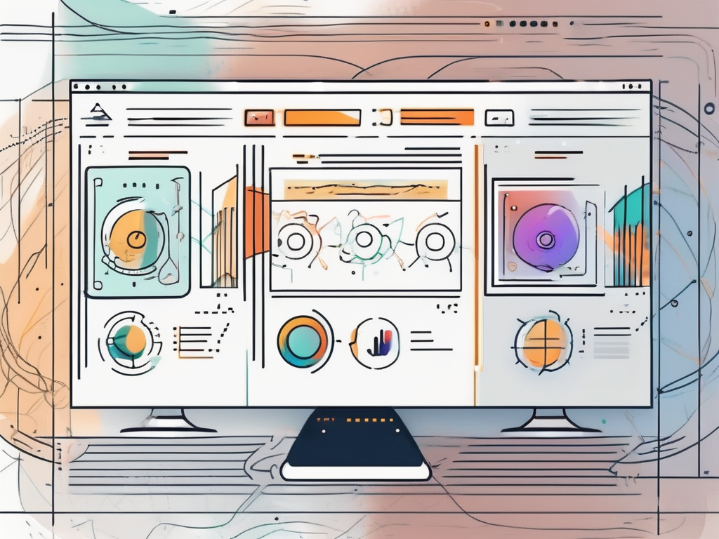 Two different software interfaces side by side