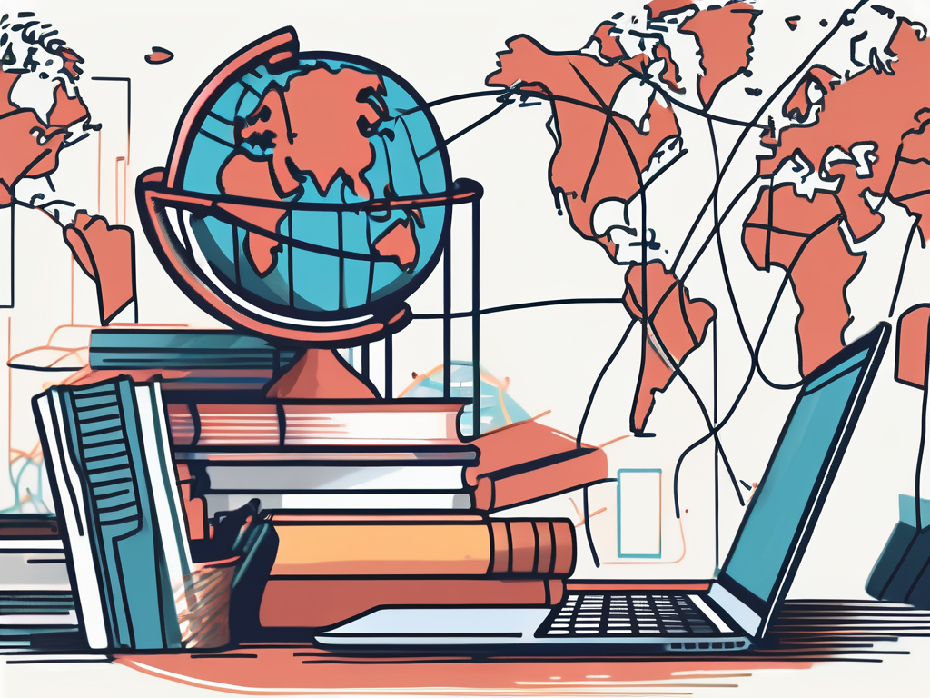 Various educational tools such as a globe