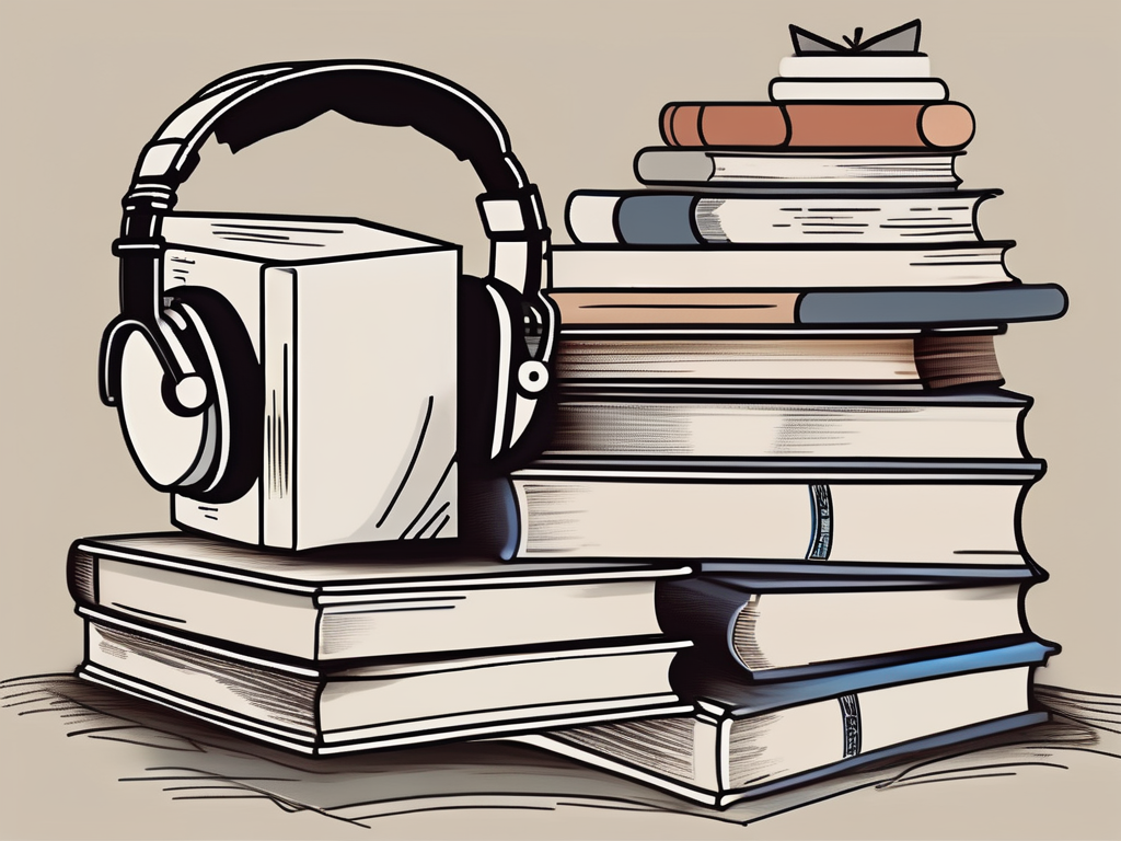 A stack of books next to a graduation cap