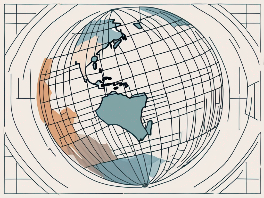 A globe with various lines connecting to an icon of a school building