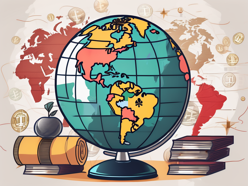 A globe focused on china